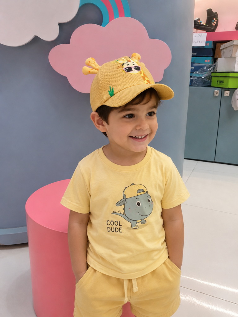 کلاه تابستانی کودک زرافه ای