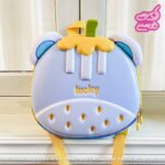 کوله پشتی کودک فایبر طرح توت فرنگی آبی مدل Lucky