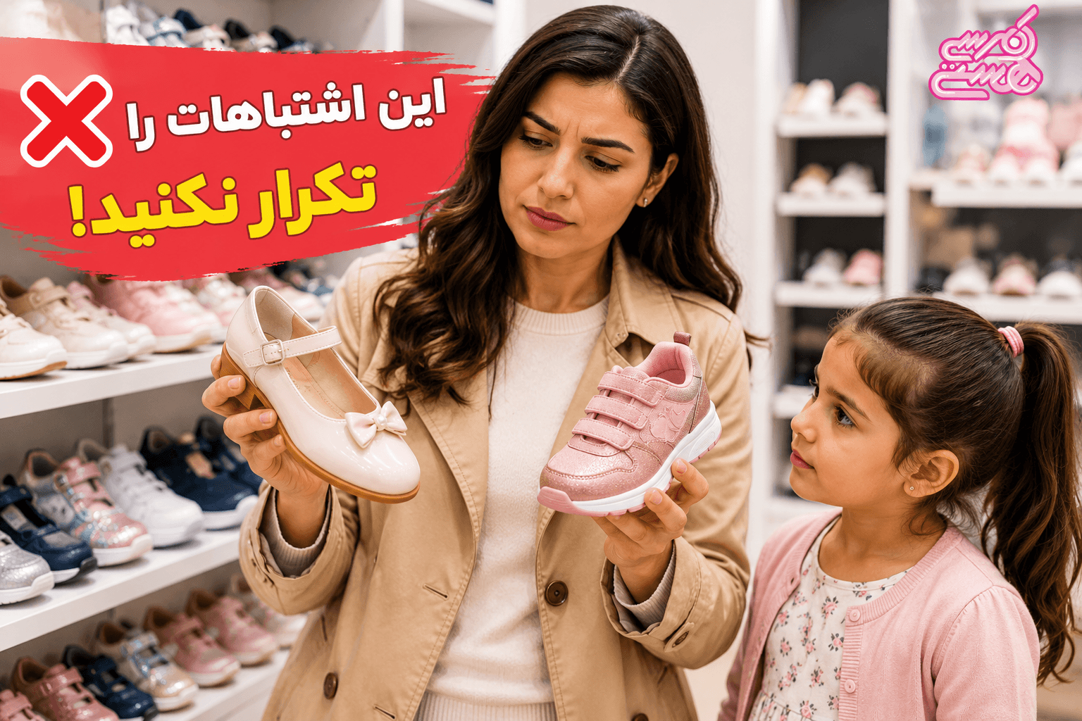 اشتباهات رایج هنگام خرید کفش بچگانه